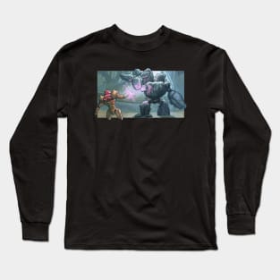 Metroid Prime Samus vs Thardus Long Sleeve T-Shirt